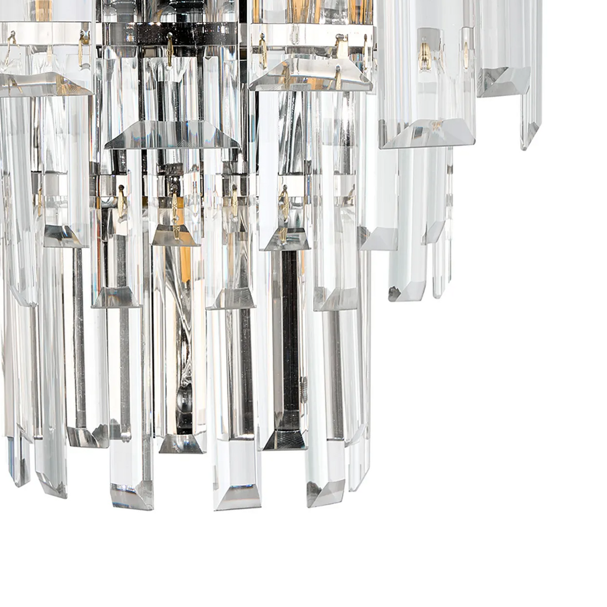 Velator Wall Light in Polished Nickel with Clear Crystal Glass