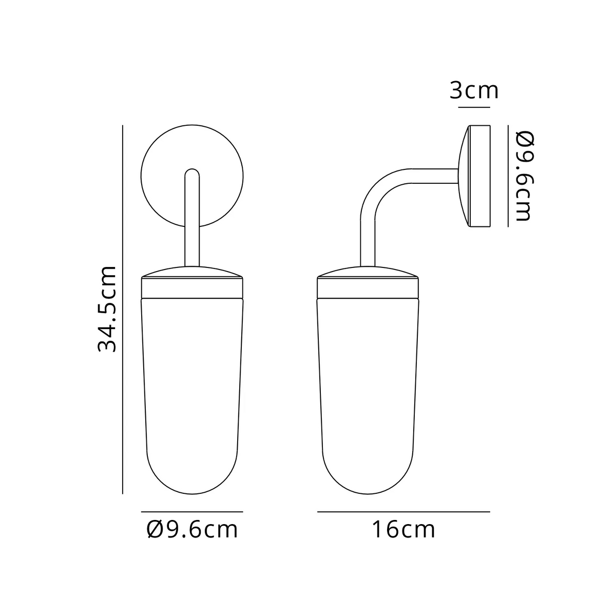 Murston IP44 Exterior Wall Light in Polished Chrome with Clear Glass