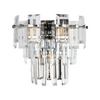 Velator Wall Light in Polished Nickel with Clear Crystal Glass