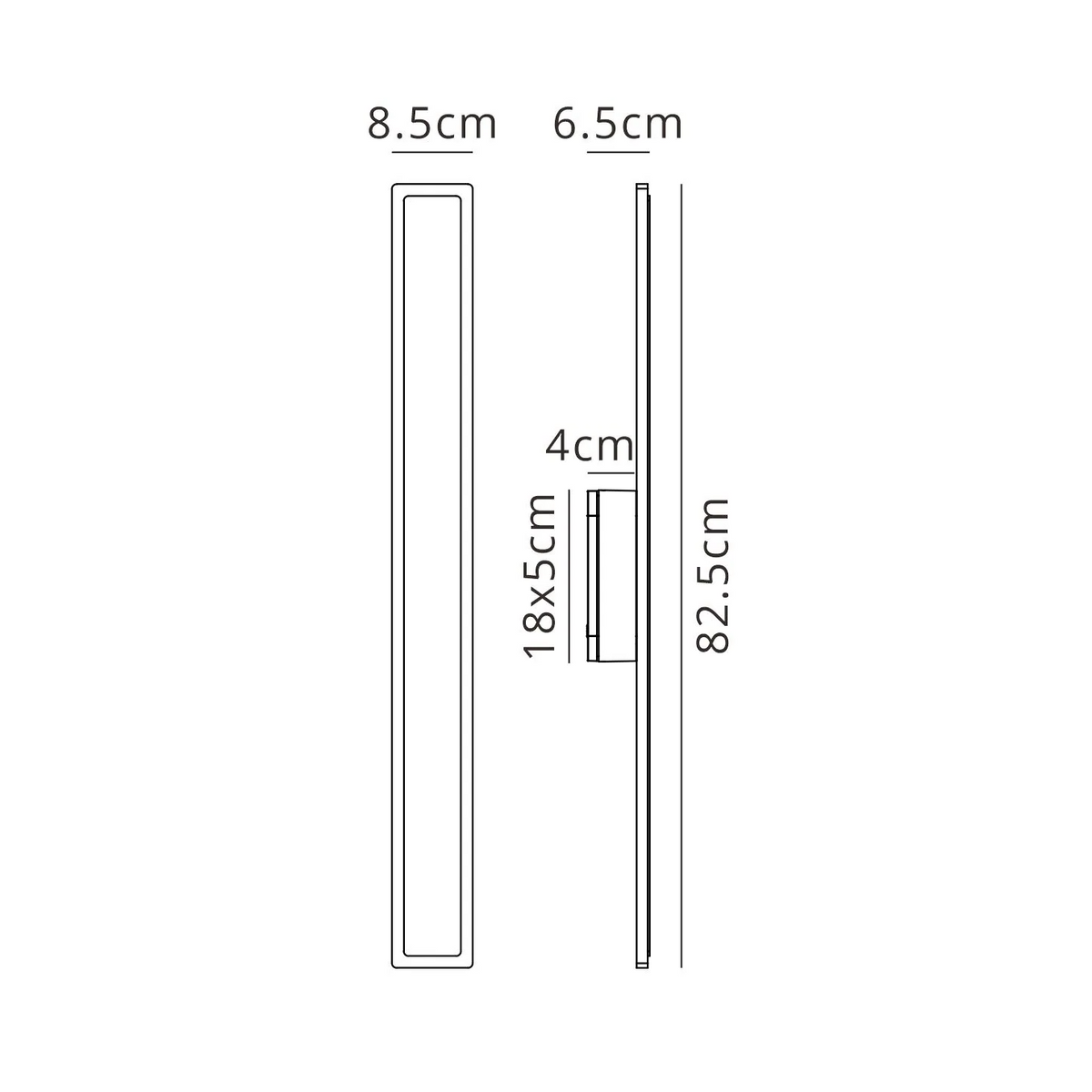 Kemberton 800 19w LED Linear Rectangle Exterior Wall Light in Sand White