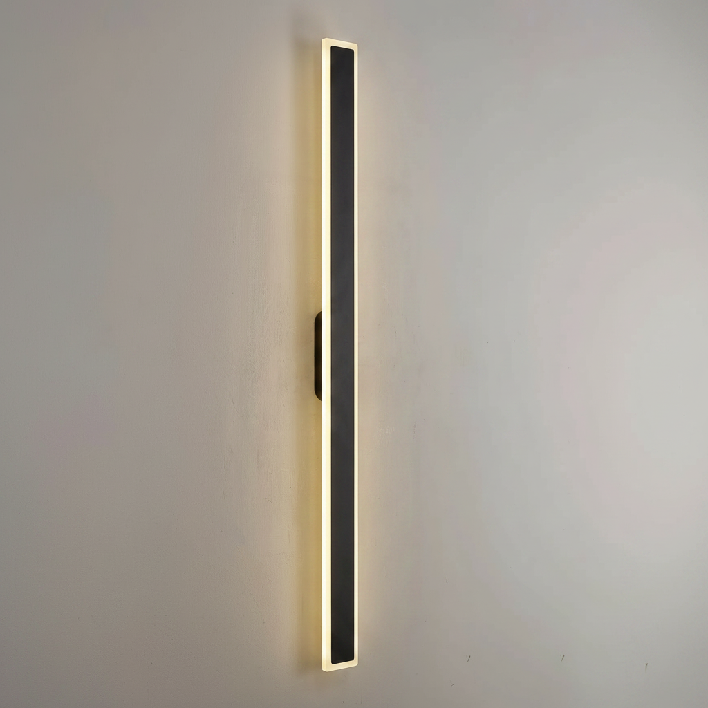 Kemberton 1200 28w LED Linear Rectangle Exterior Wall Light in Black