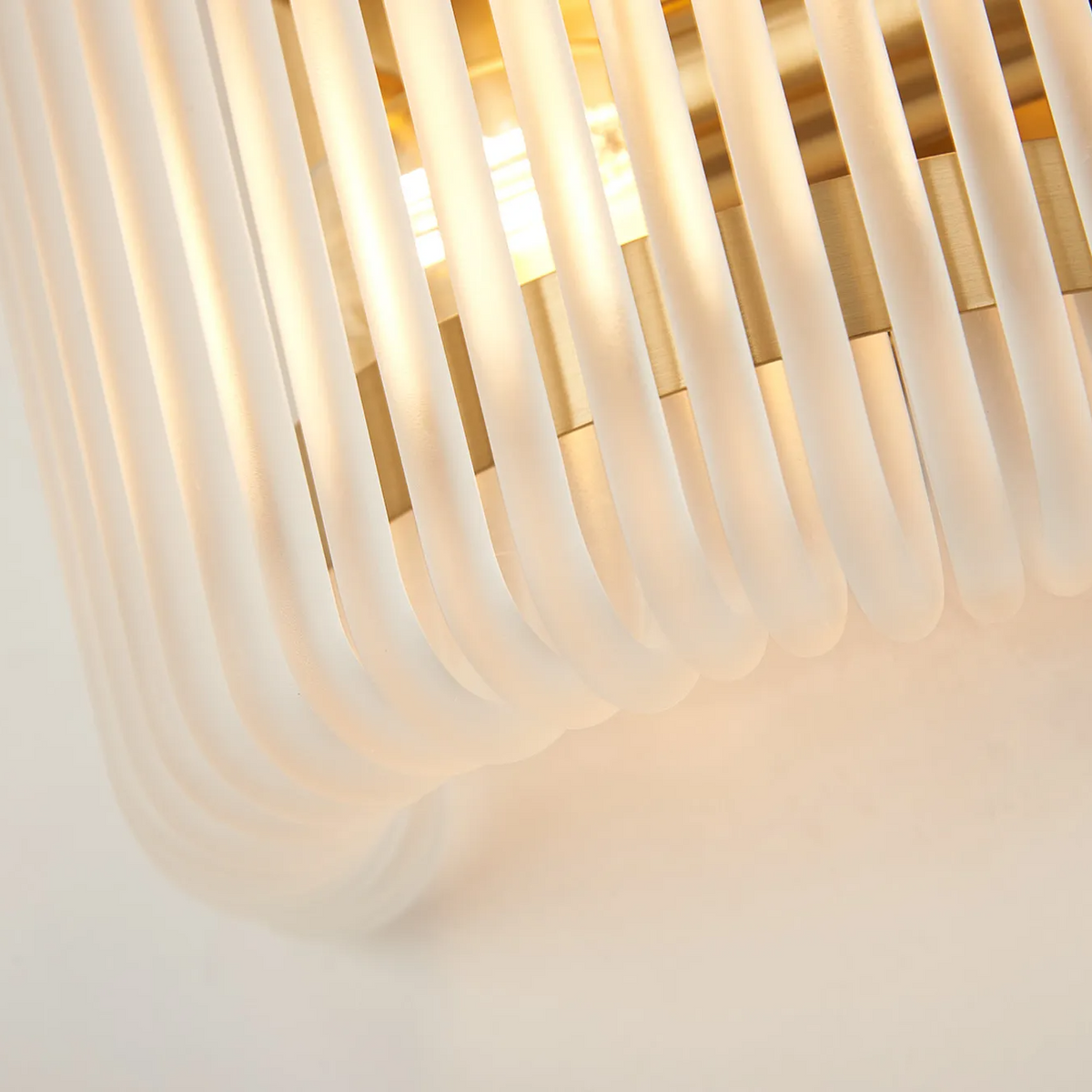 Jevington Small Wall Light in Brass with Frosted Glass