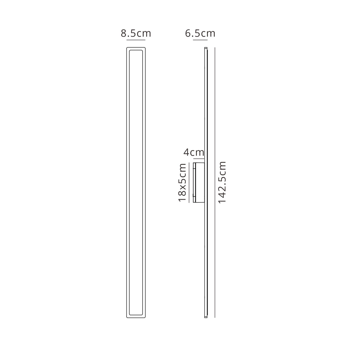 Kemberton 1400 28w LED Linear Rectangle Exterior Wall Light in Dark Brown