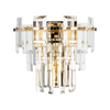 Velator Wall Light in French Gold with Clear Crystal Glass
