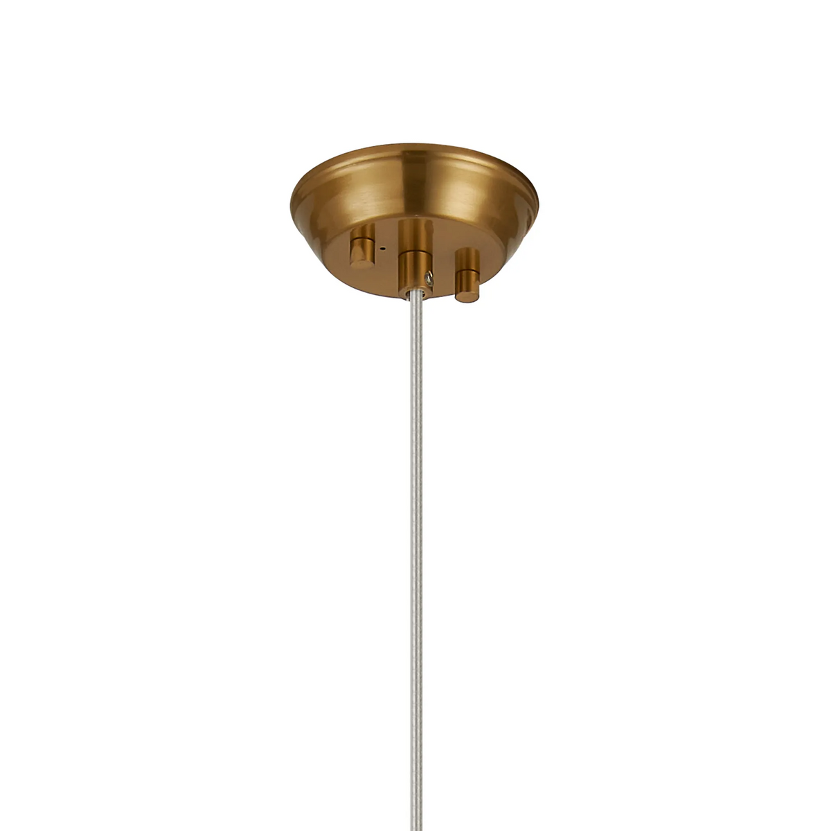 Tansley E14 IP44 Single Drop Pendant in Gold with Clear Glass Rods