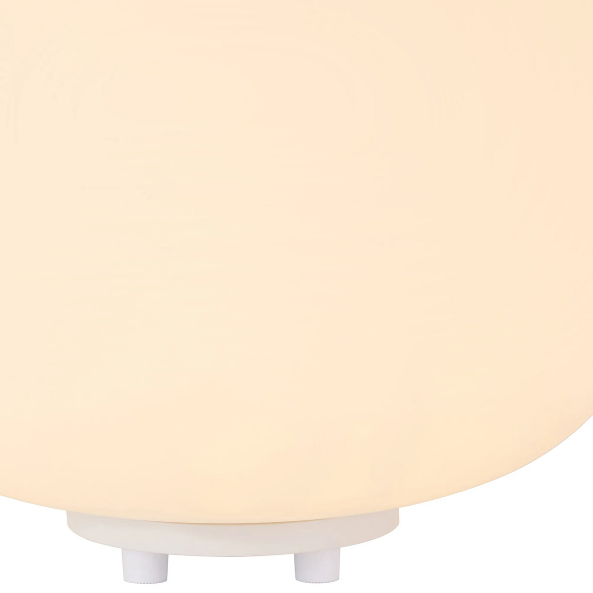 Milton Medium Oval Ball Table Lamp in Satin White & Frosted White Shade