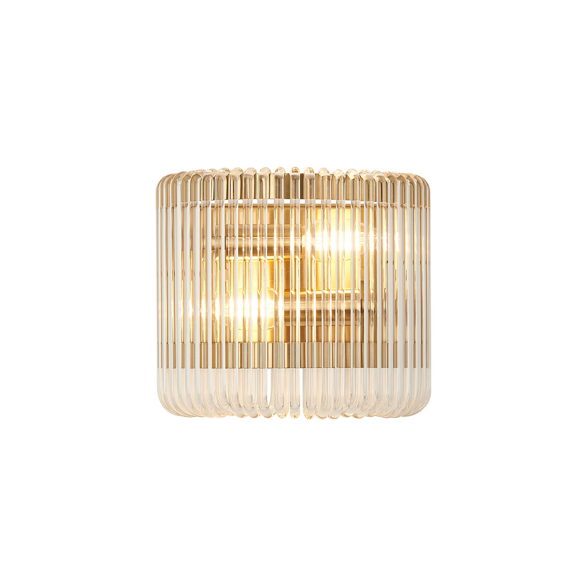 Jevington Small Wall Light in Brass with Clear Glass