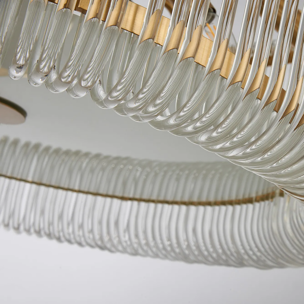 Jevington 780mm Pendant or Semi Flush in Brass with Clear Glass