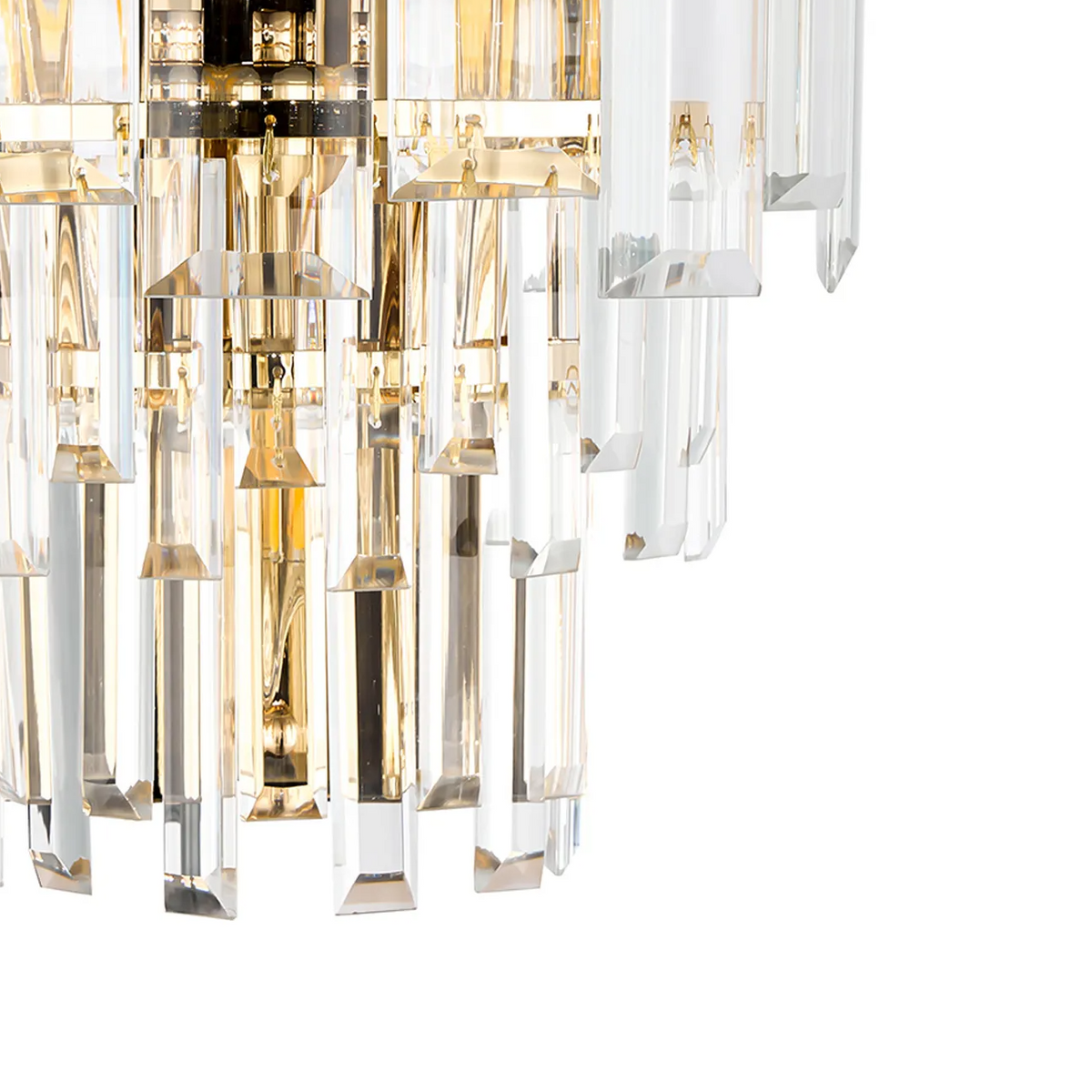 Velator Wall Light in French Gold with Clear Crystal Glass