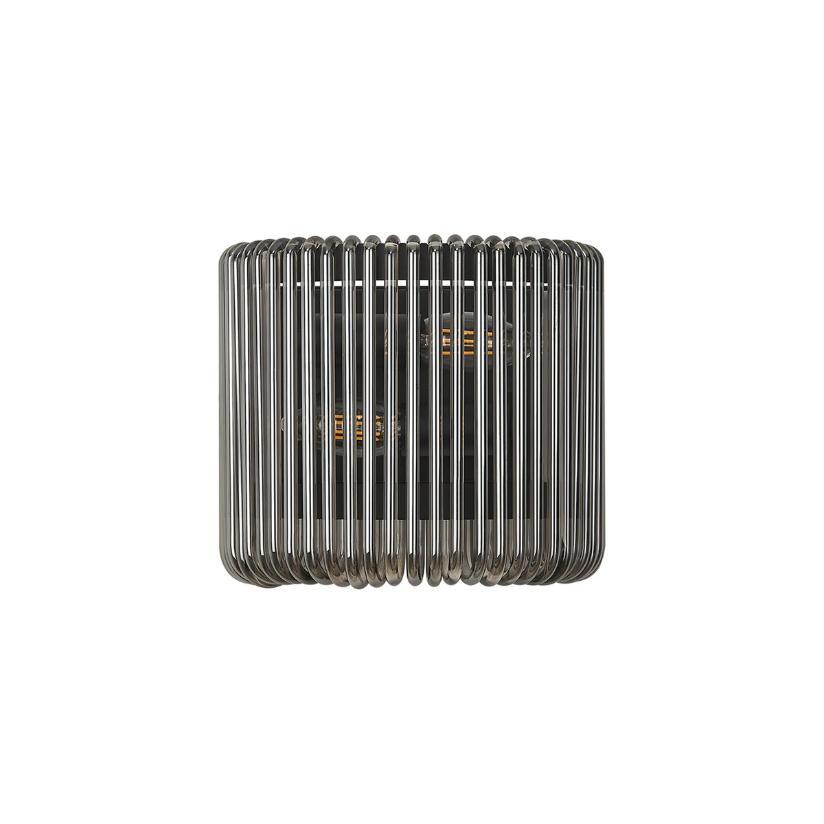 Jevington Small Wall Light in Black with Smoked Glass