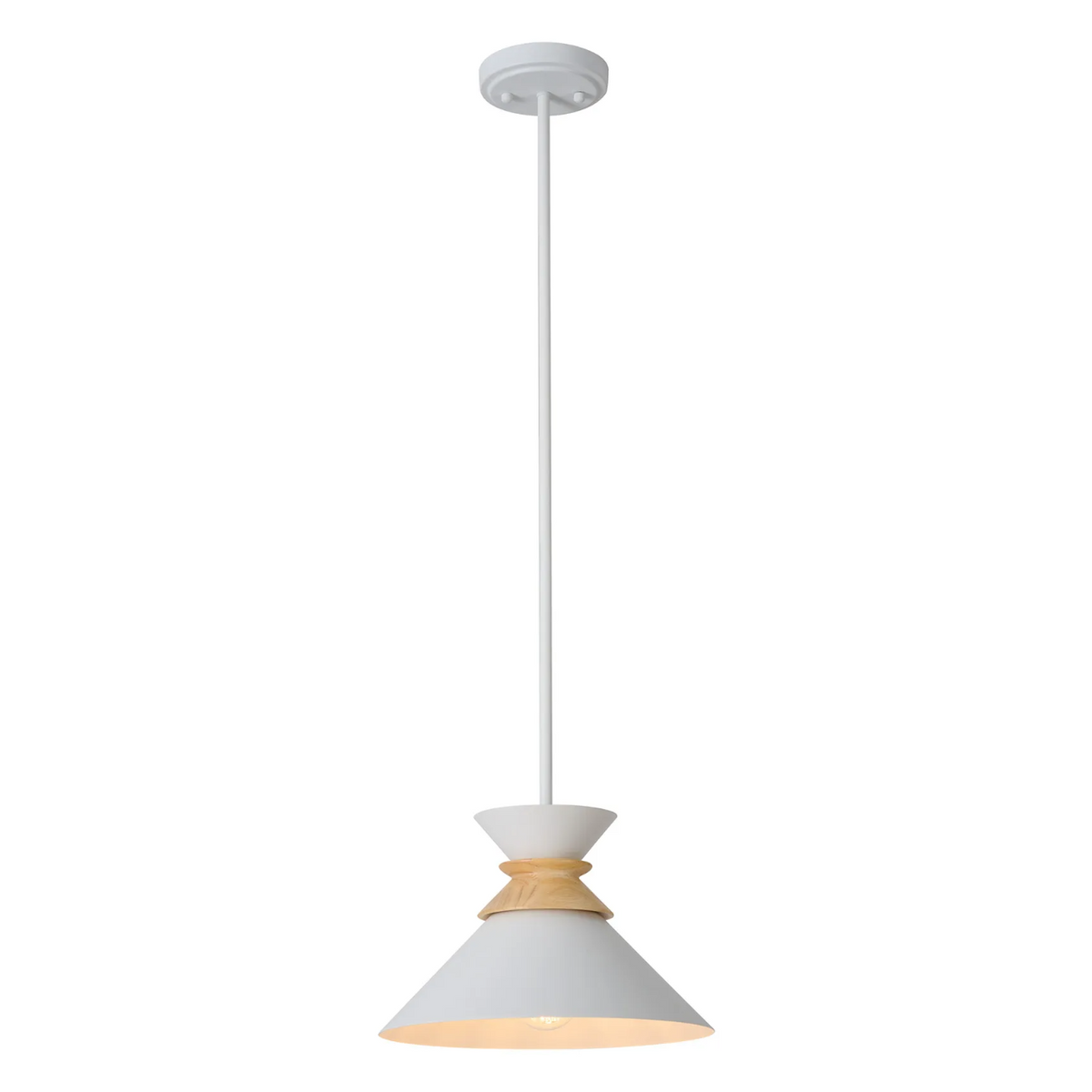 Cargan Single Drop Pendant in Satin White