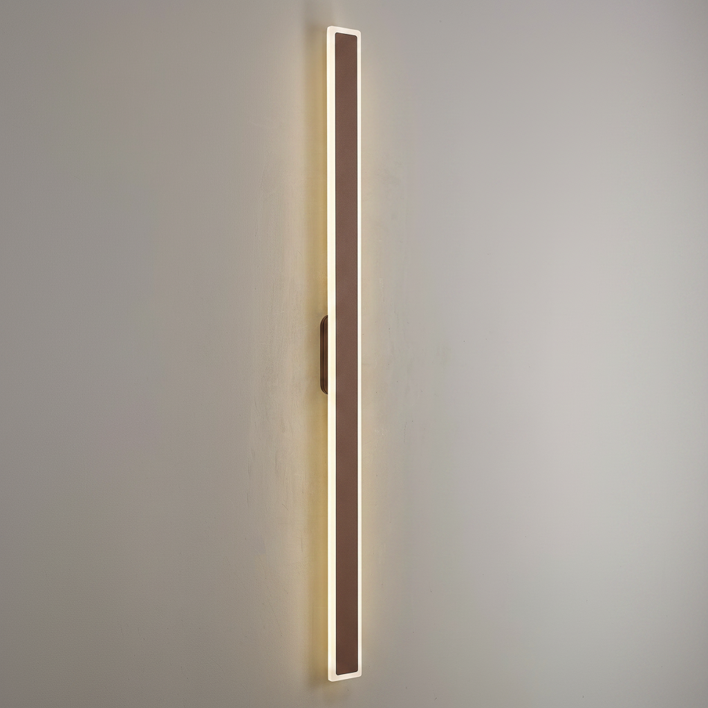 Kemberton 1400 28w LED Linear Rectangle Exterior Wall Light in Dark Brown