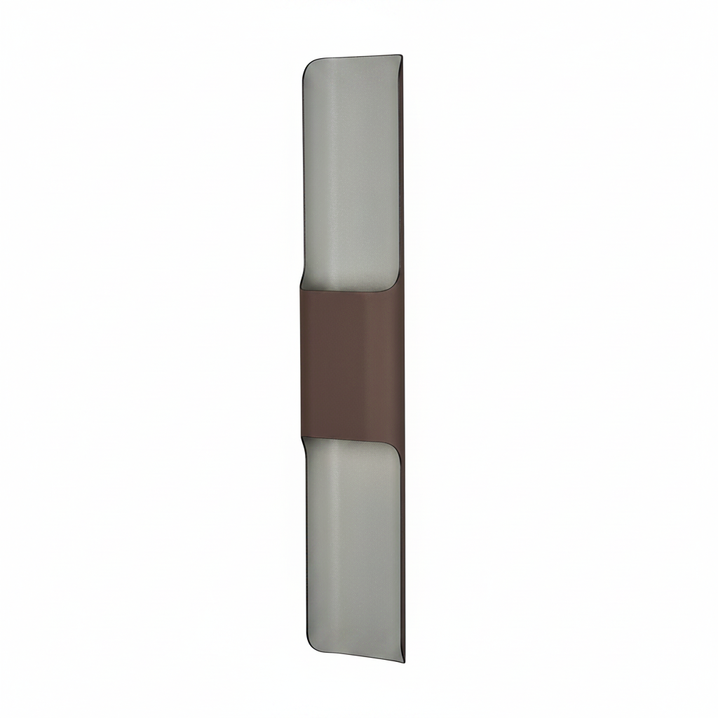 Jesmond 670 IP65 Exterior LED Wall Light in Cacao with Even Open Curve Shade