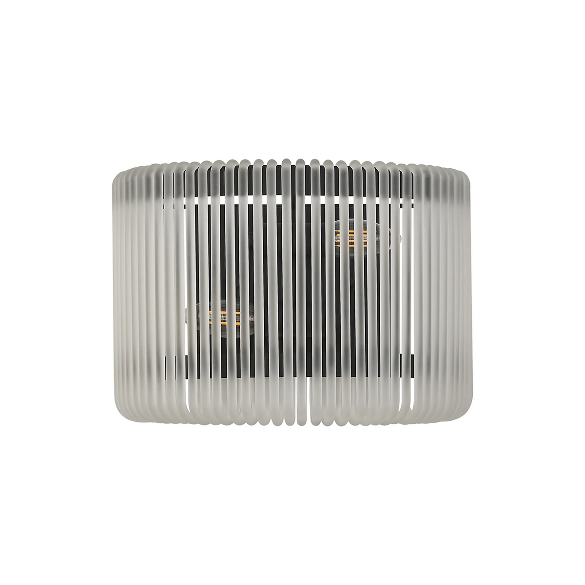 Jevington Medium Wall Light in Black with Frosted Glass
