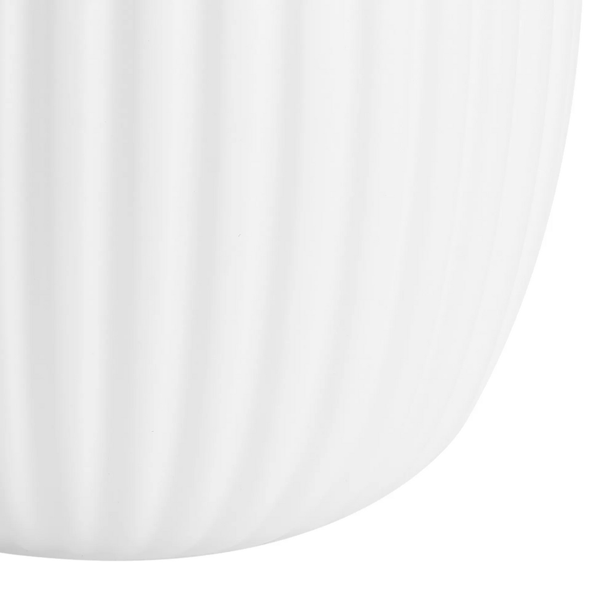 Atherington 20cm Almond Opal Ribbed Glass Shade