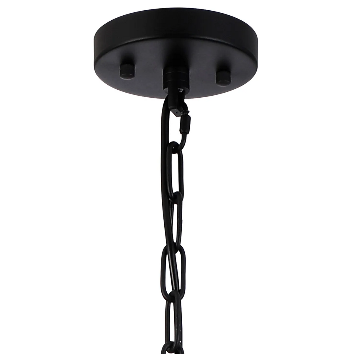 Black ceiling plate with chain