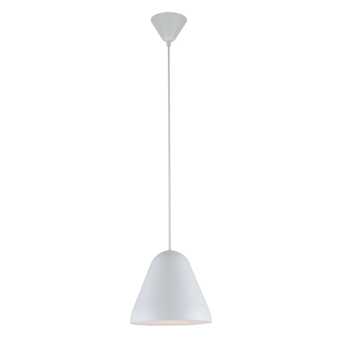 Tudeley 220mm Single Drop Pendant in Matt White