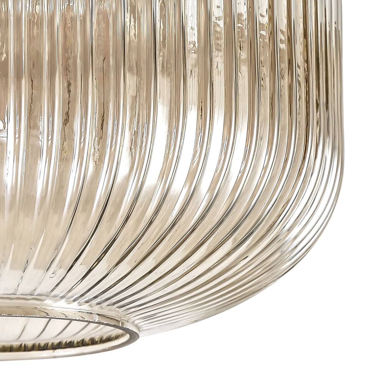 Lumiere Atherington Pumpkin 4 Drop Linear Pendant in Brass Gold with Champagne Shades