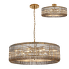 Jevington 1000mm Pendant or Semi Flush in Brass with Smoked Glass