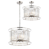 Torrington IP44 500mm Pendant in Polished Nickel with Clear Crystals