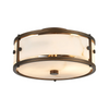 Scarva IP44 250mm Round Ceiling Light in Bronze with Grey Faux Alabaster