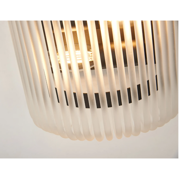 Jevington Small Wall Light in Black with Frosted Glass