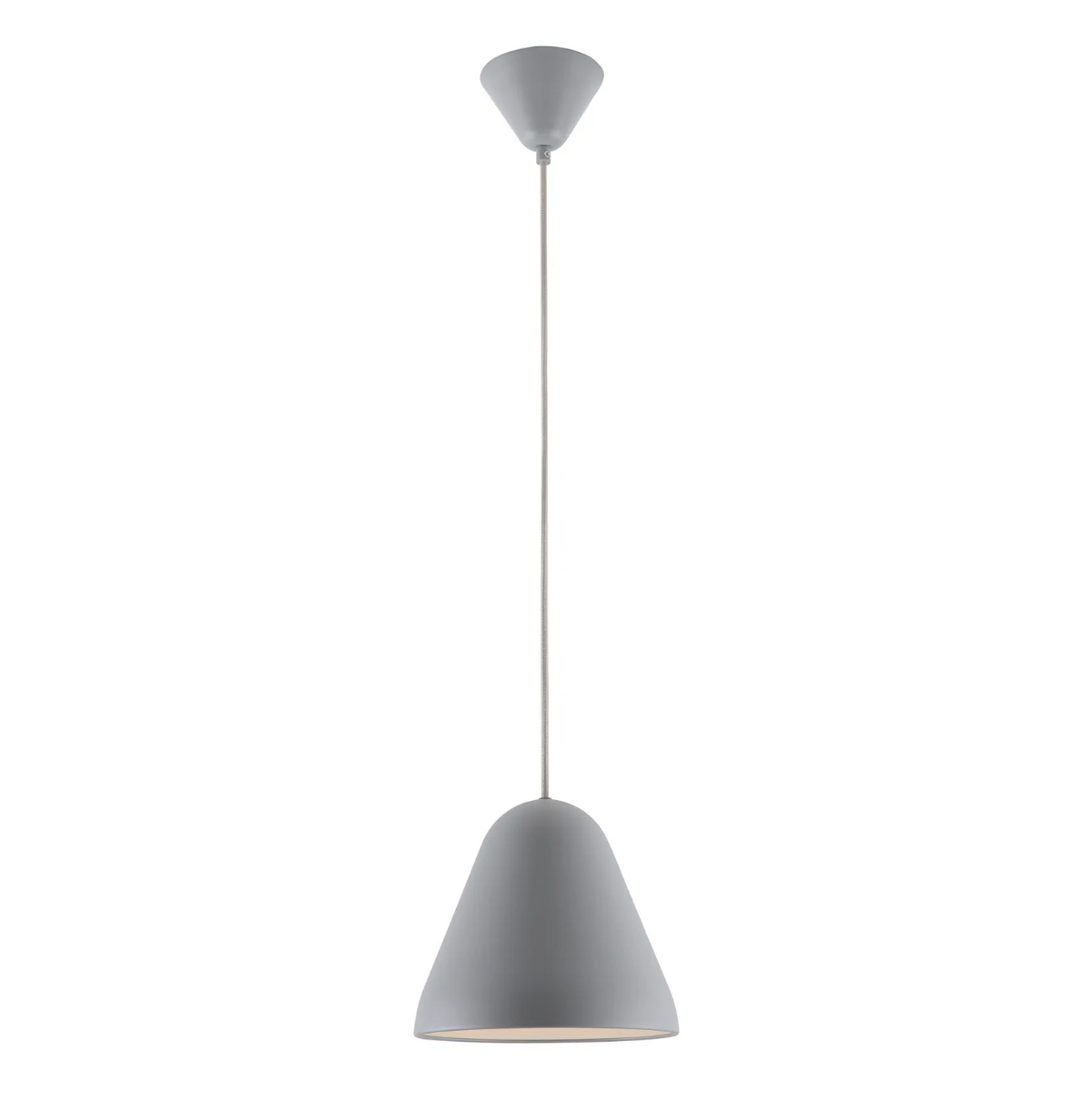Tudeley 220mm Single Drop Pendant in Matt Grey
