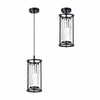 Torrington IP44 150mm Pendant in Satin Black with Clear Crystals
