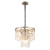 Heptonstall 410mm Two Tier Round Pendant in Satin Nickel with Clear Glass