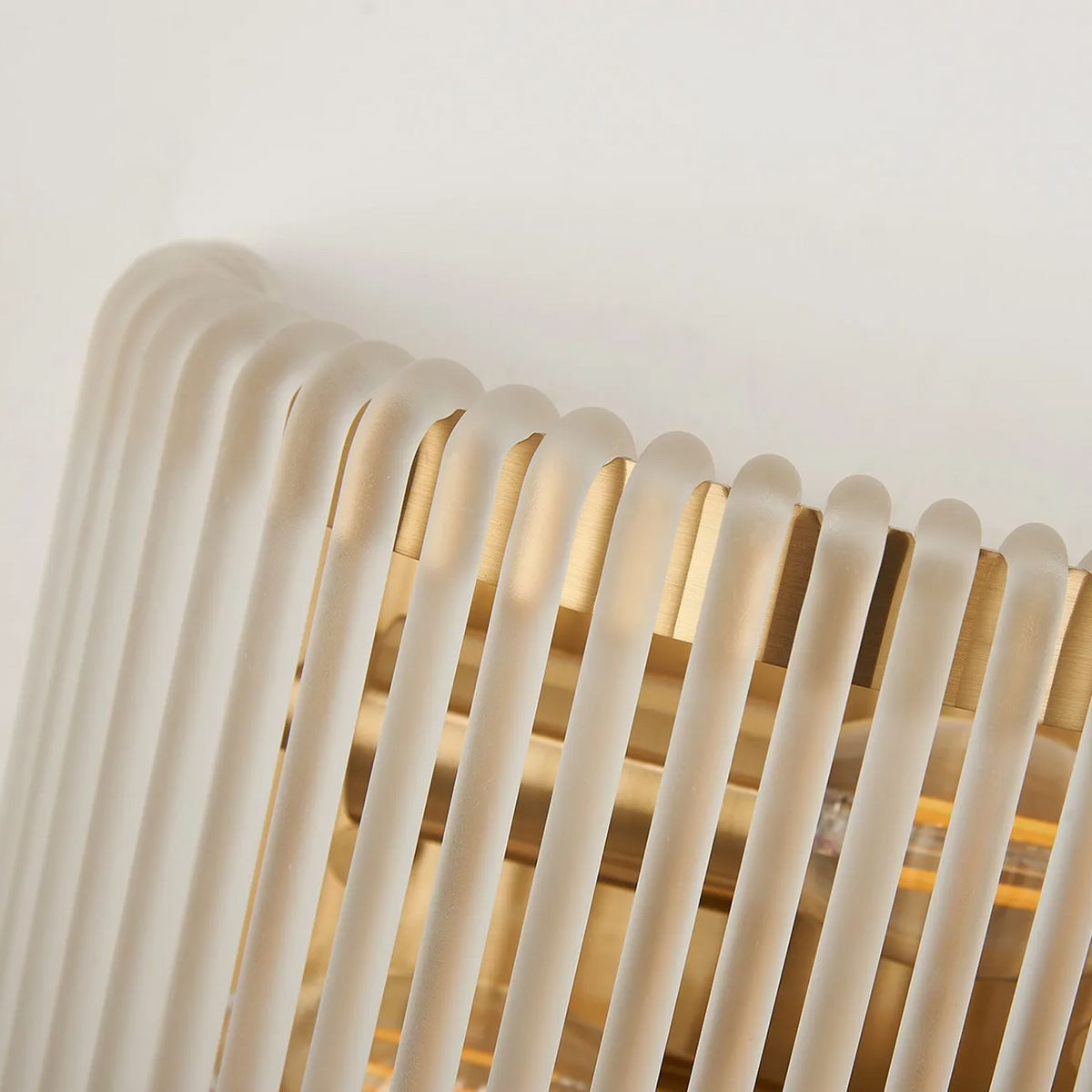 Jevington Small Wall Light in Brass with Frosted Glass