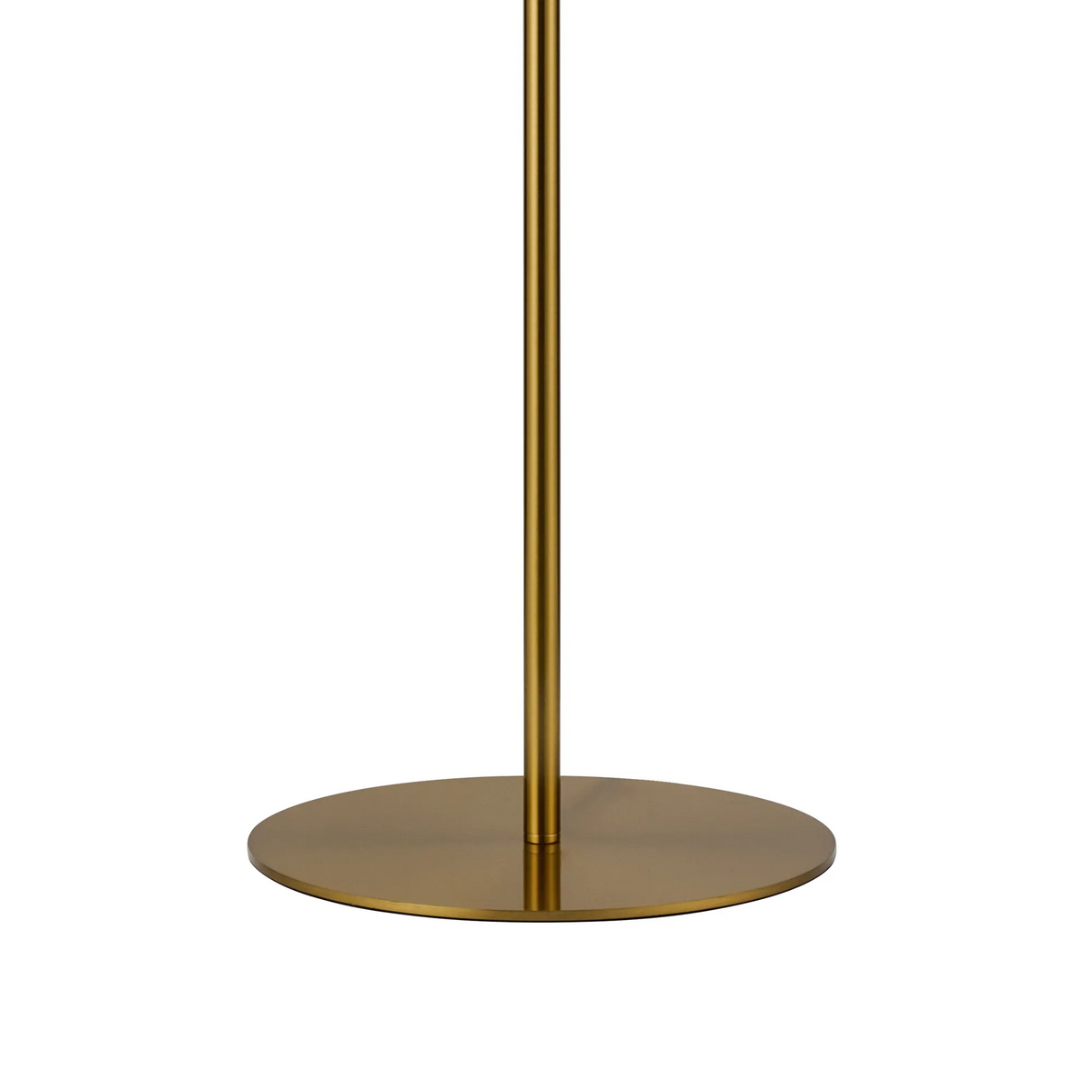 Milton Medium Oval Ball Floor Lamp in Aged Brass & Frosted White Shade