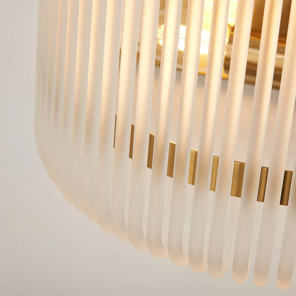 Jevington Medium Wall Light in Brass with Frosted Glass