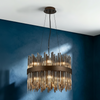 Eckington 400 Round Pendant in Matt Bronze with Smoked Glass Rods