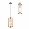 Torrington IP44 150mm Pendant in Gold with Clear Crystals
