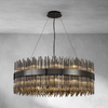 Eckington 800 Round Pendant in Black Chrome with Smoked Glass Rods