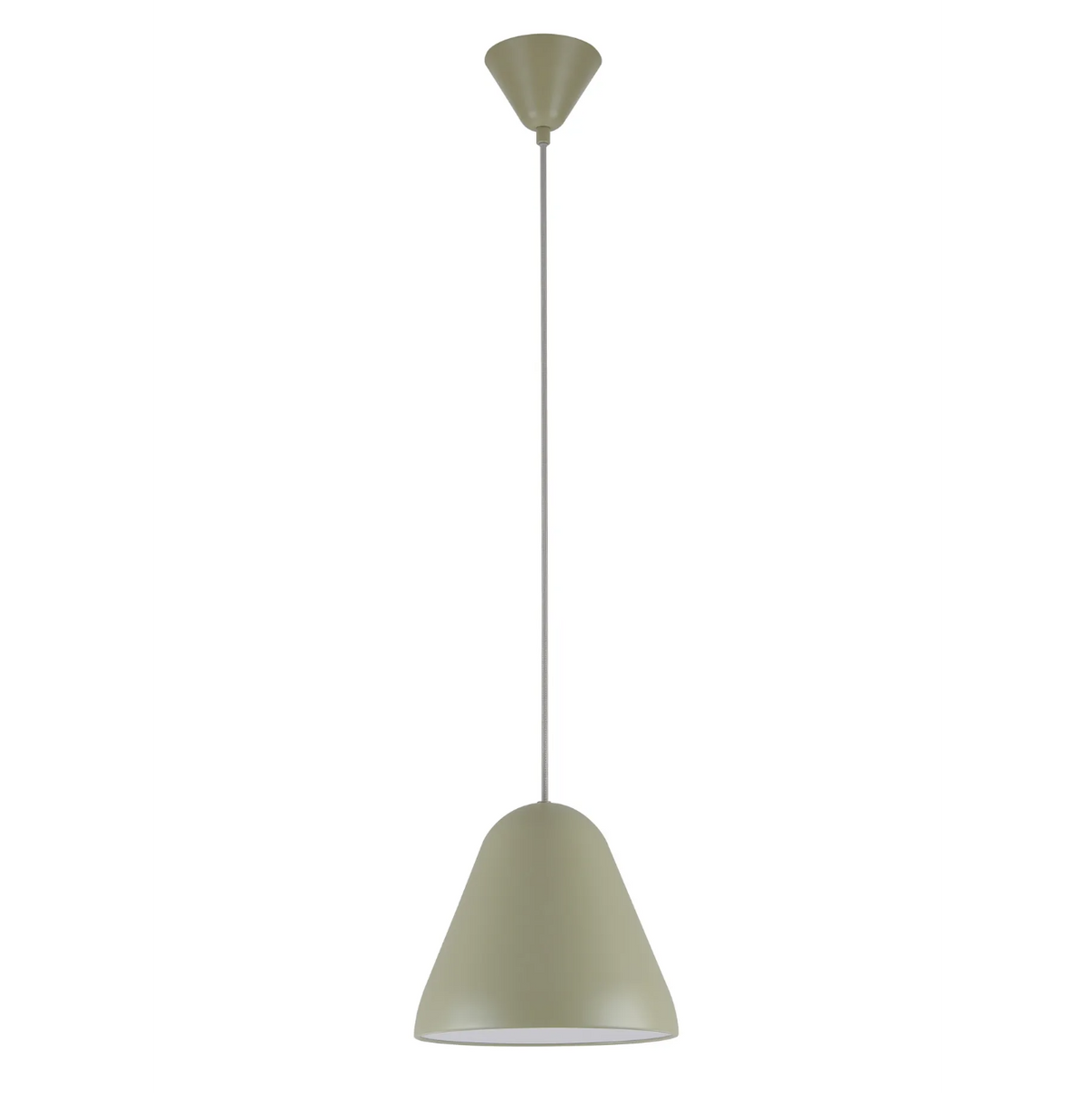 Tudeley 220mm Single Drop Pendant in Matt Green