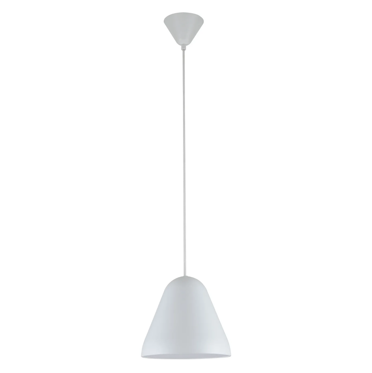 Tudeley 220mm Single Drop Pendant in Matt White