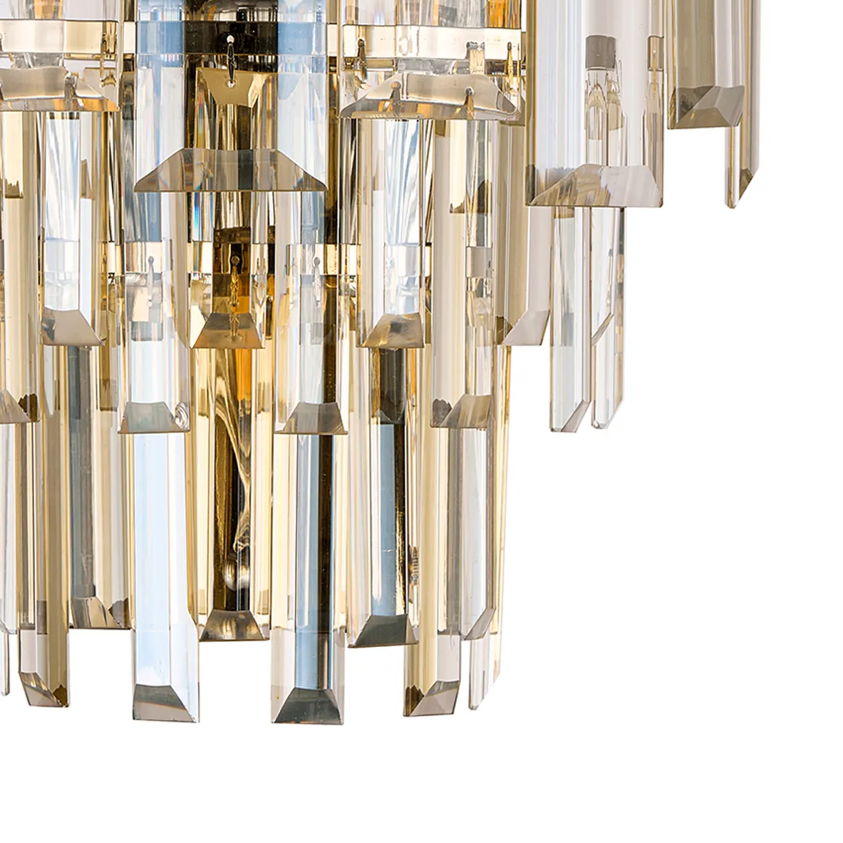 Velator Wall Light in Polished Nickel with Champagne Crystal Glass