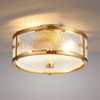 Scarva IP44 250mm Round Ceiling Light in Brass with Clear Diamond Glass