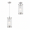 Torrington IP44 150mm Pendant in Polished Nickel with Clear Crystals