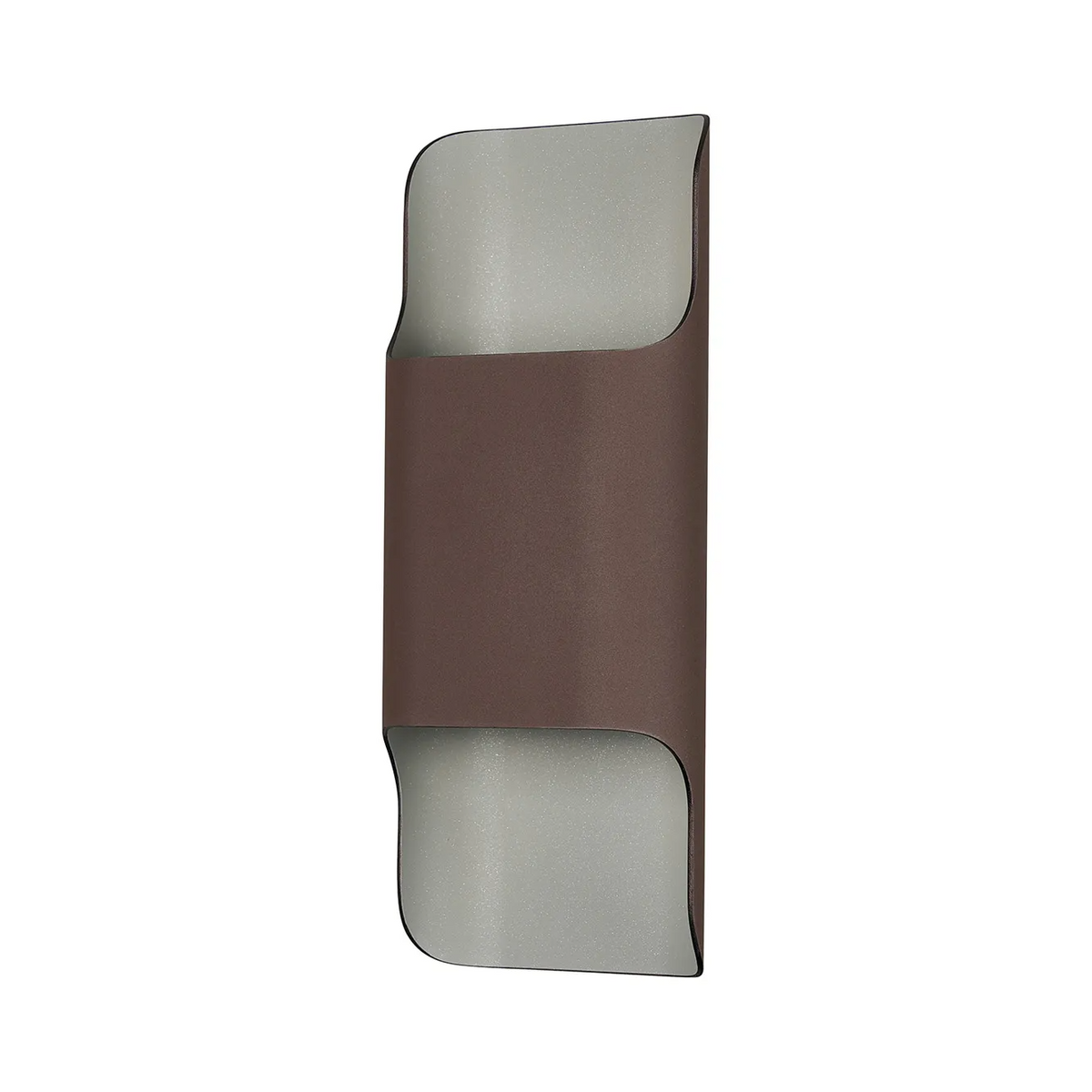 Jesmond 305 IP65 Exterior LED Wall Light in Cacao with Even Open Curve Shade