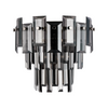 Velator Wall Light in Polished Nickel with Smoked Crystal Glass