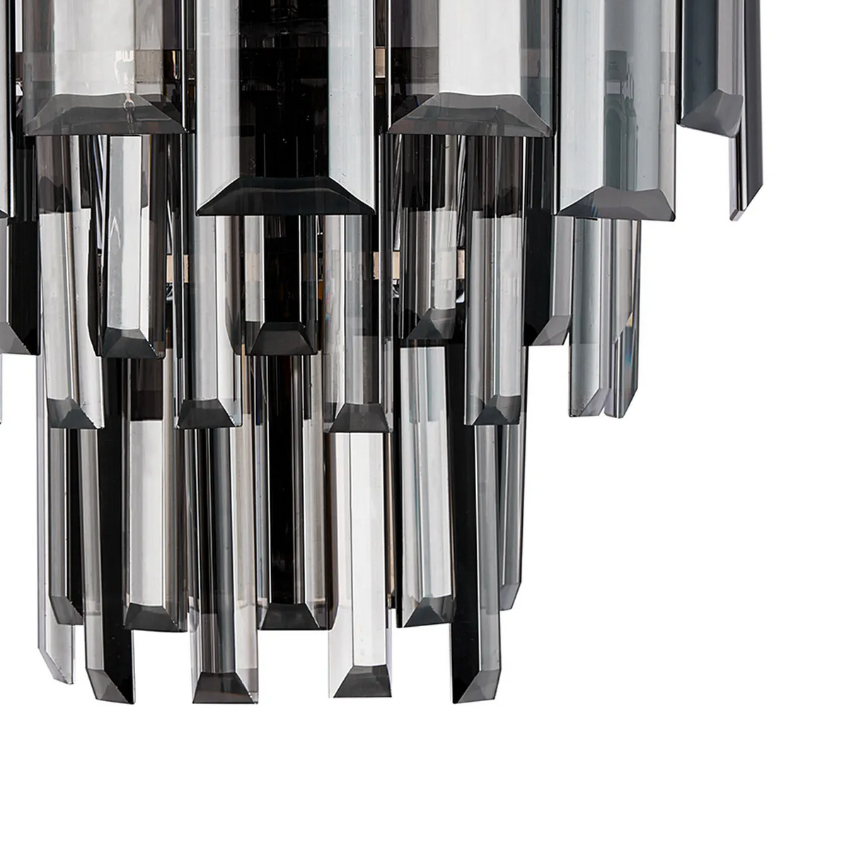 Velator Wall Light in Polished Nickel with Smoked Crystal Glass