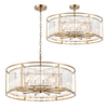 Torrington IP44 800mm Pendant in Gold with Clear Crystals