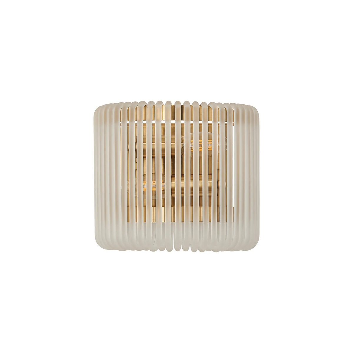 Jevington Small Wall Light in Brass with Frosted Glass