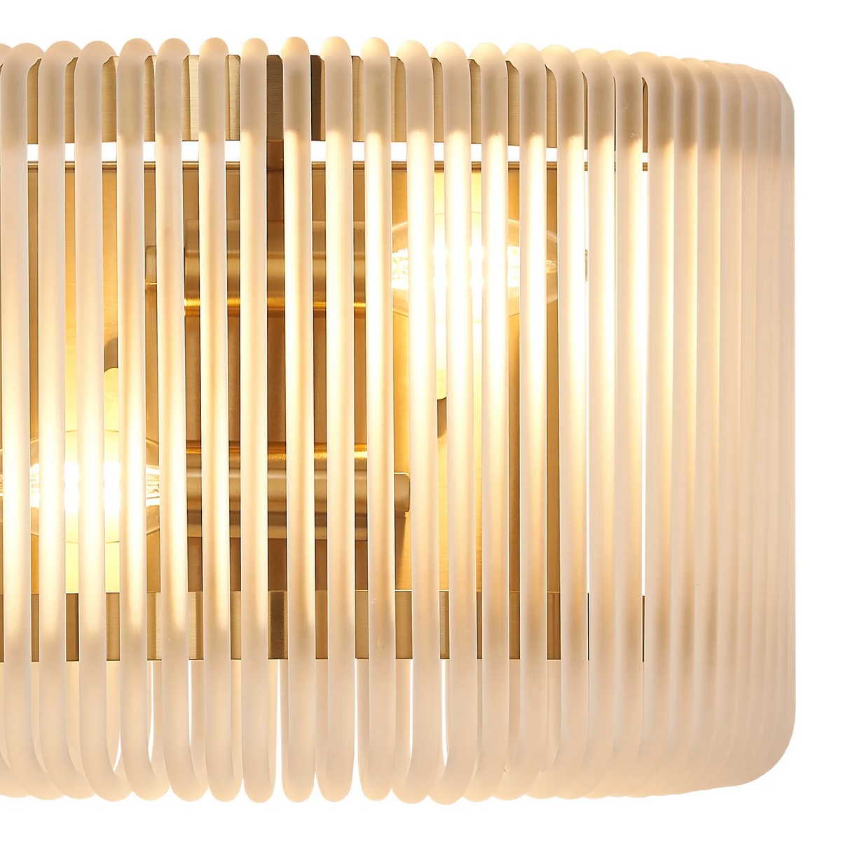 Jevington Medium Wall Light in Brass with Frosted Glass