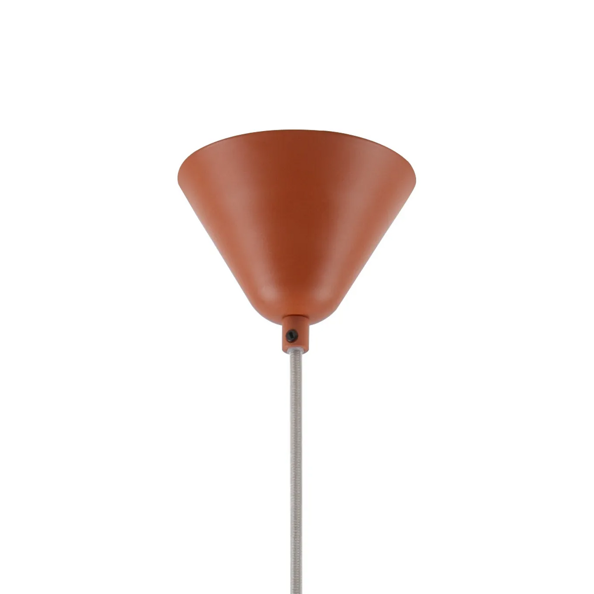 Tudeley 220mm Single Drop Pendant in Matt Orange