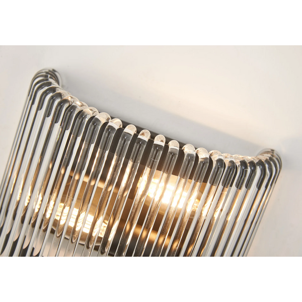 Jevington Small Wall Light in Black with Clear Glass