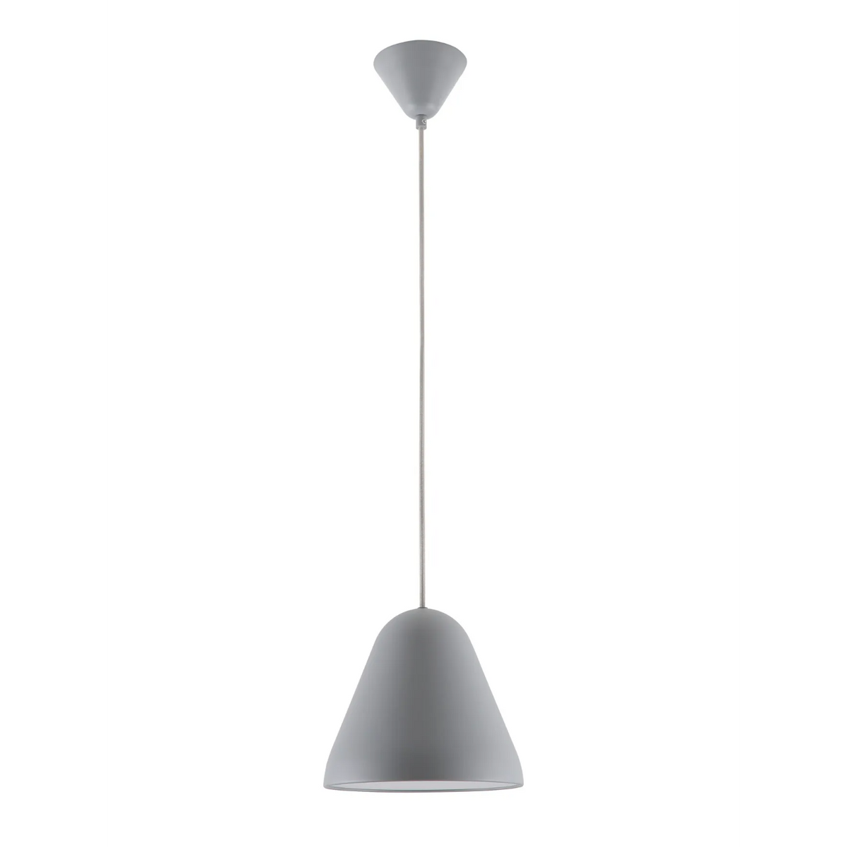 Tudeley 220mm Single Drop Pendant in Matt Grey