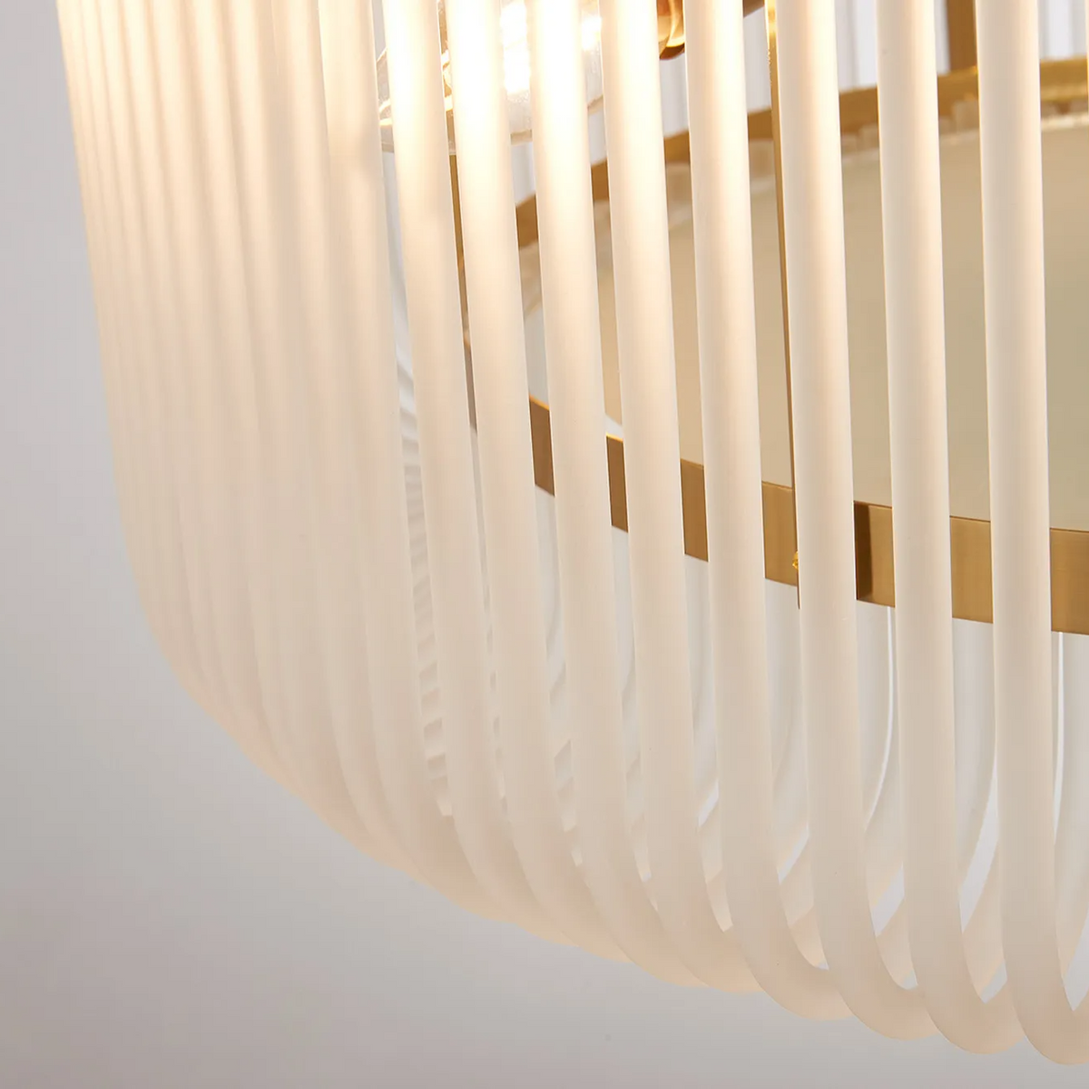 Jevington 600mm Pendant or Semi Flush in Brass with Frosted Glass